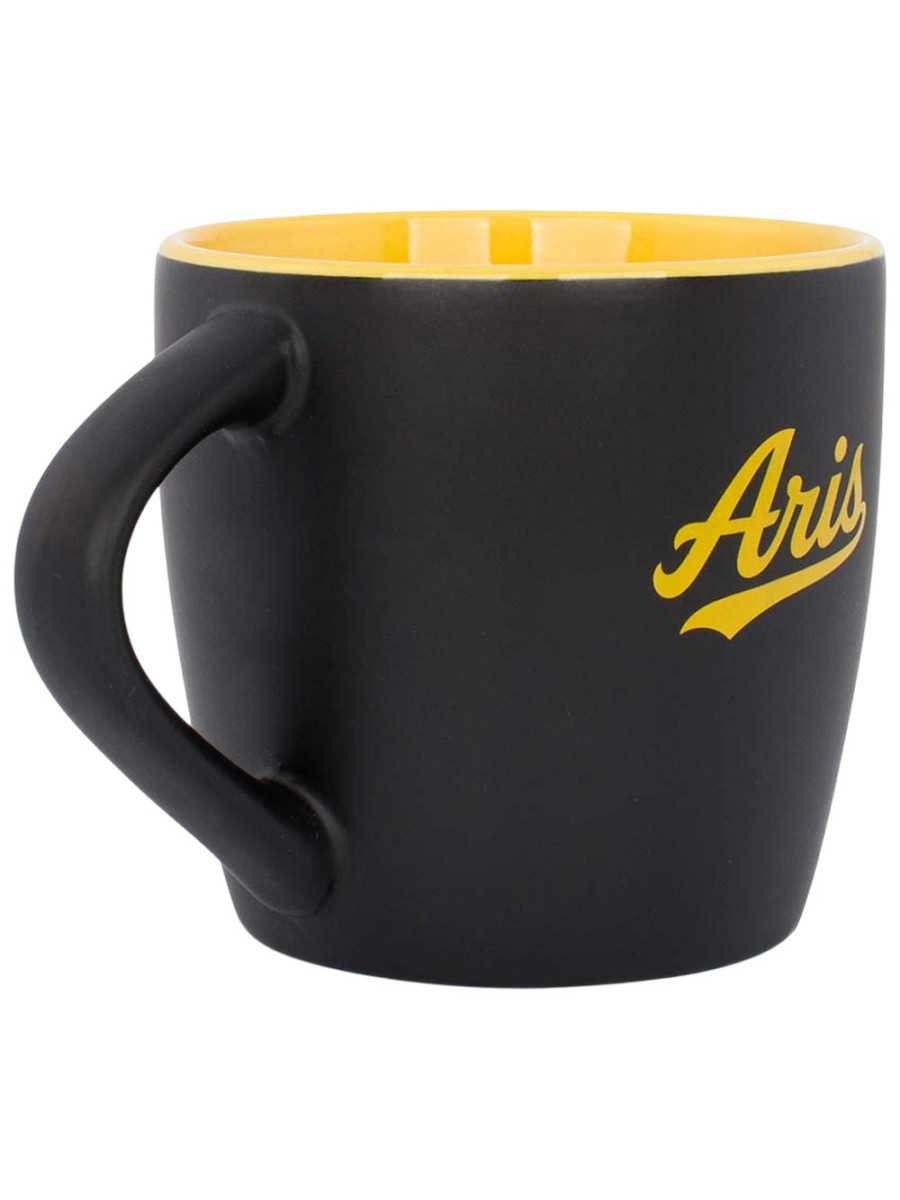 Aris Κεραμική κούπα Black-Yellow Mug